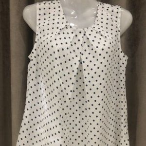 Jones New York White and Black Blouse Size 8
